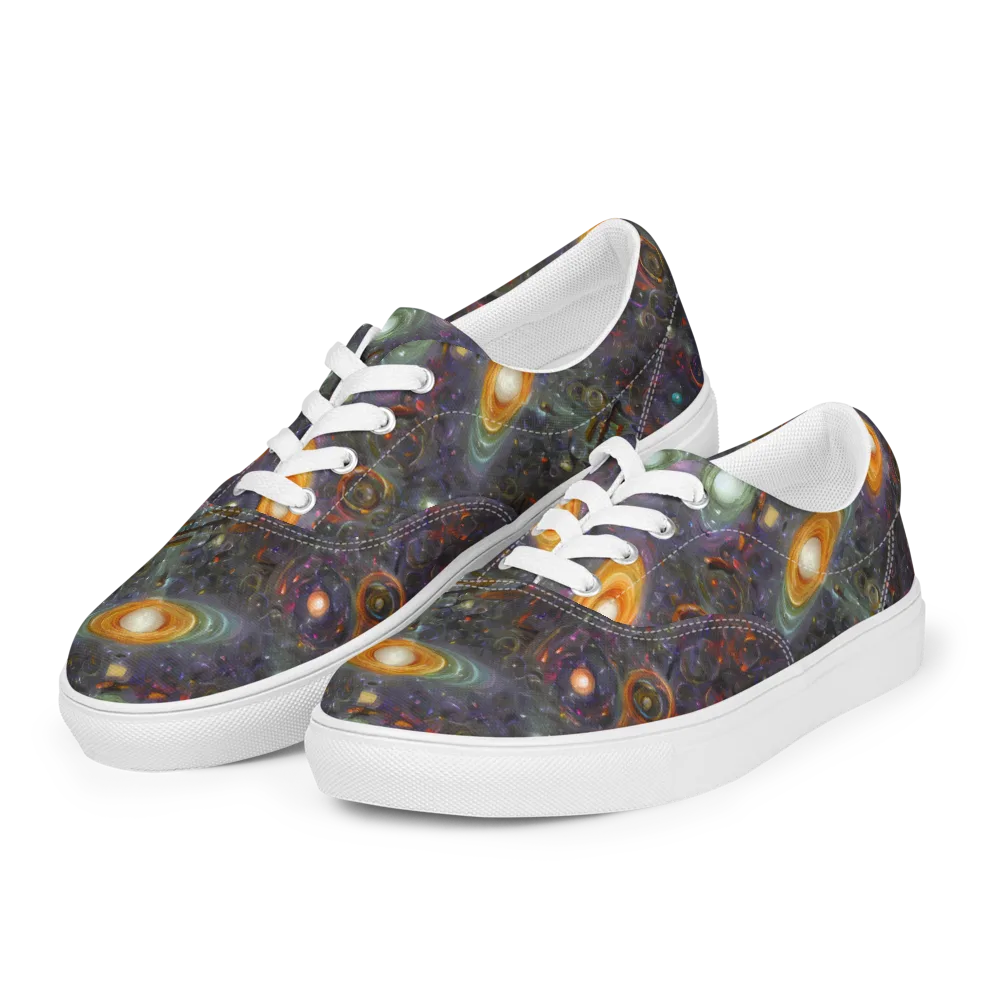 Nebula Bazaar on Men's Lace-Up Canvas Shoes — Left Front