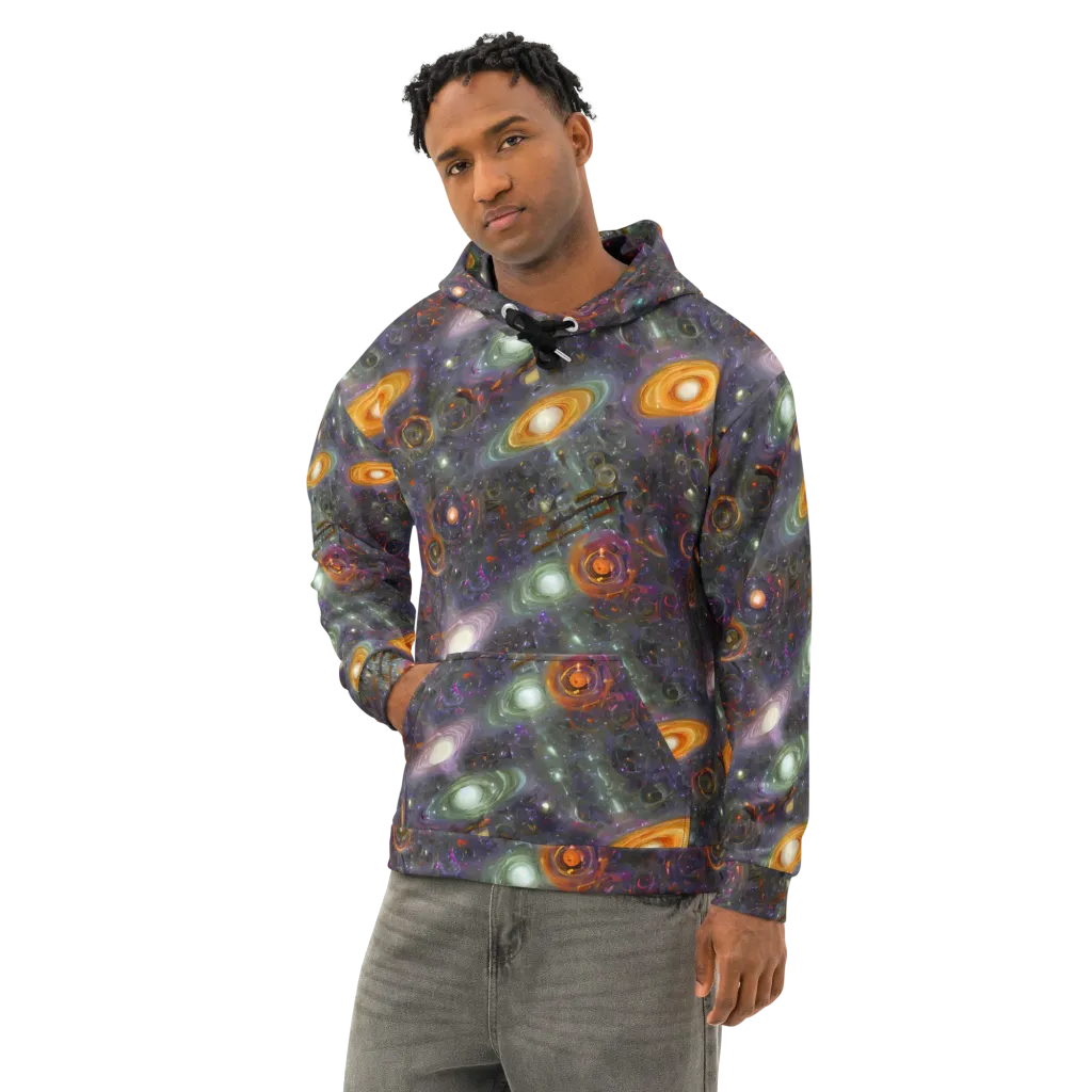 Nebula Bazaar on Cotton Hoodie — Left Front