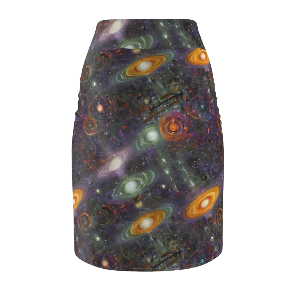 Nebula Bazaar on Pencil Skirt — Back