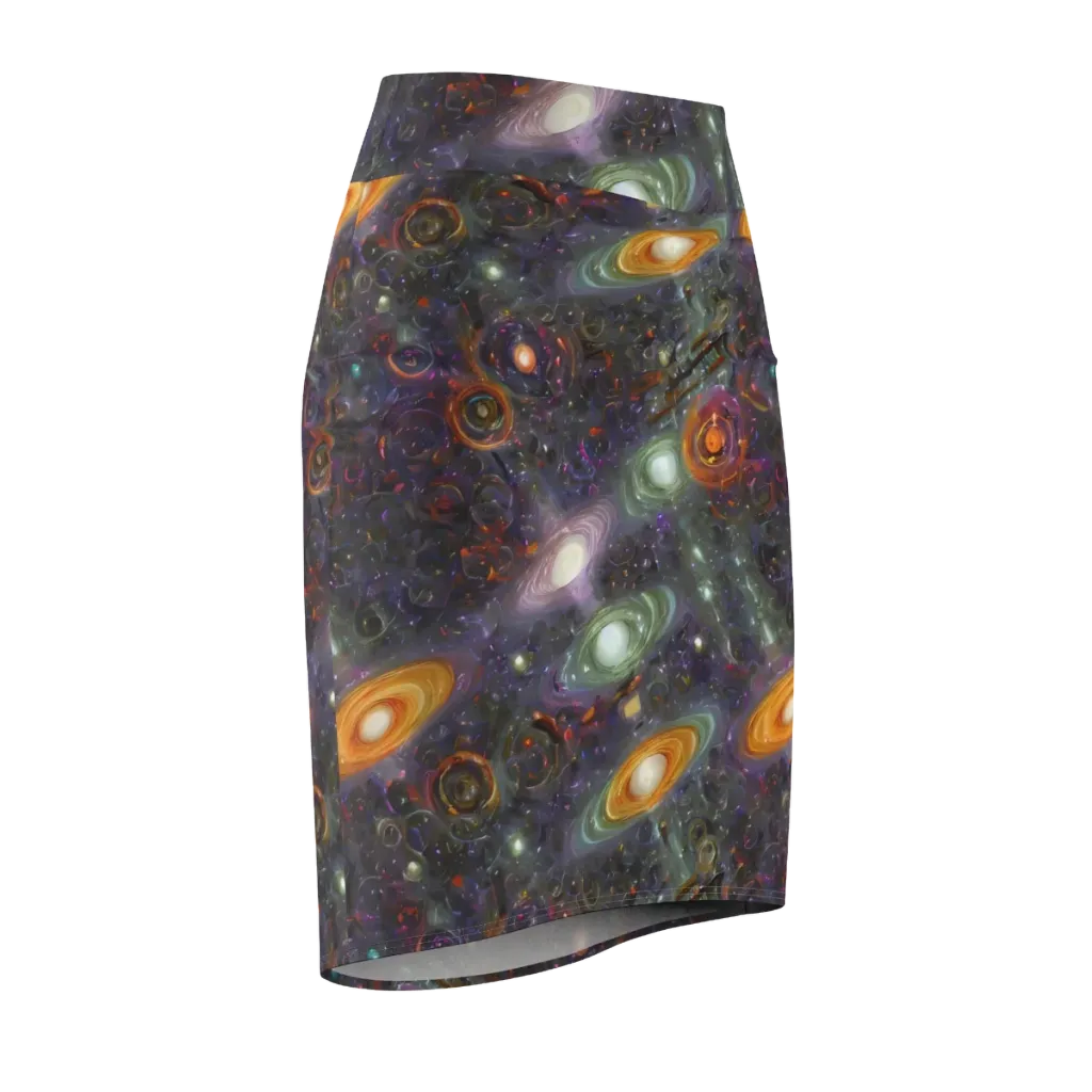 Nebula Bazaar on Pencil Skirt — Front Side