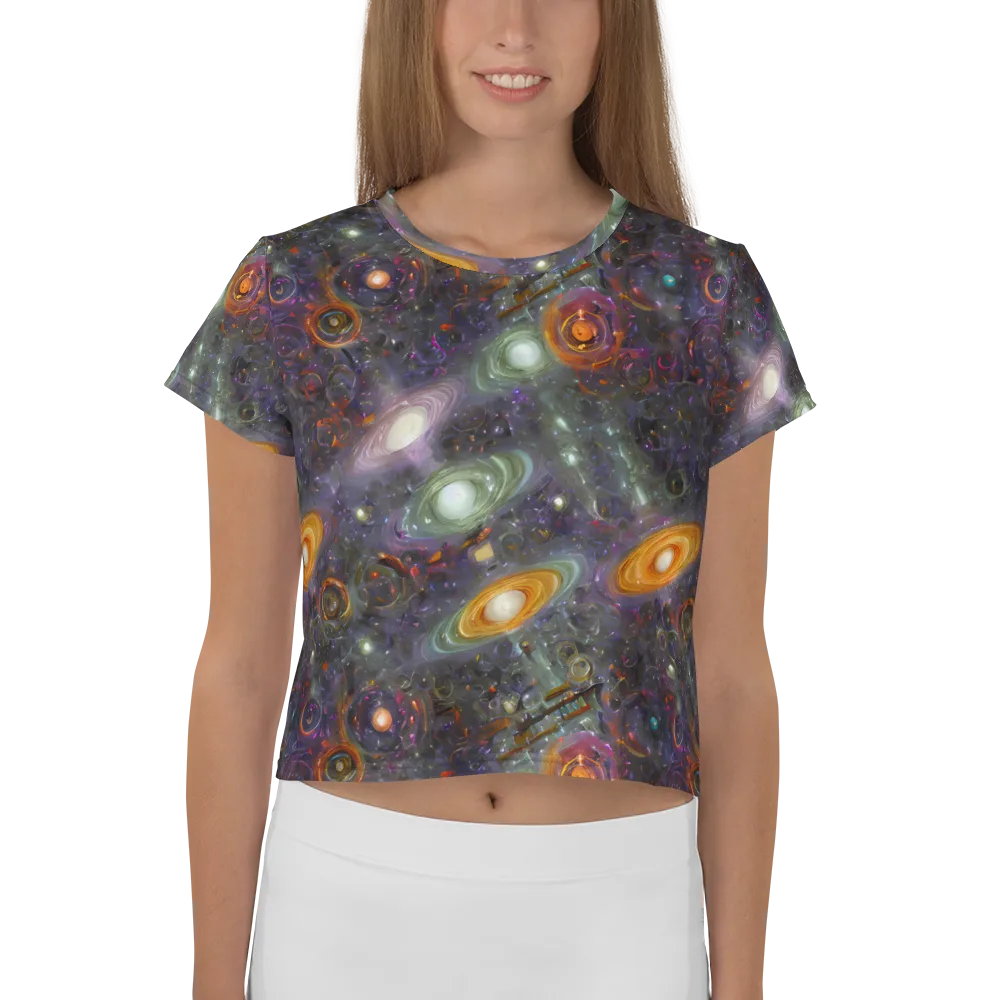 Nebula Bazaar on Crop Tee — Front