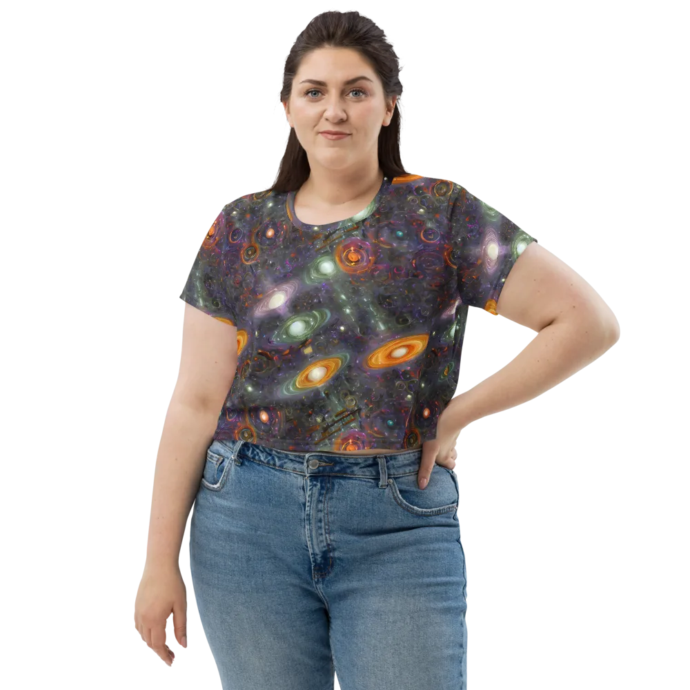 Nebula Bazaar on Crop Tee — Front