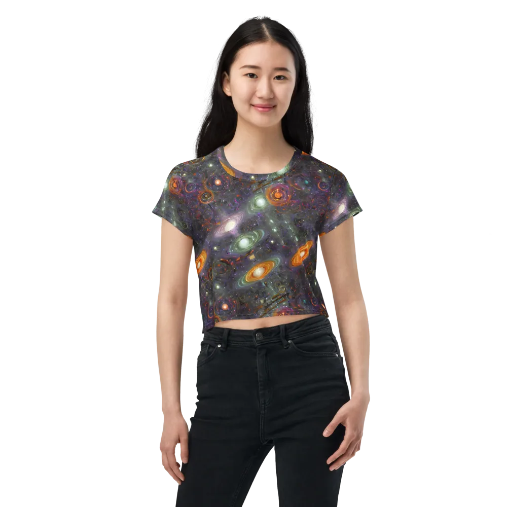 Nebula Bazaar on Crop Tee — Front