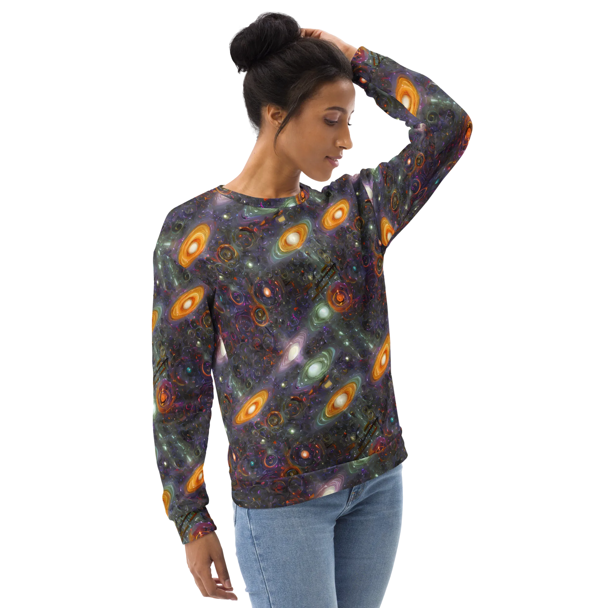 Nebula Bazaar on Sweatshirt — Right Front