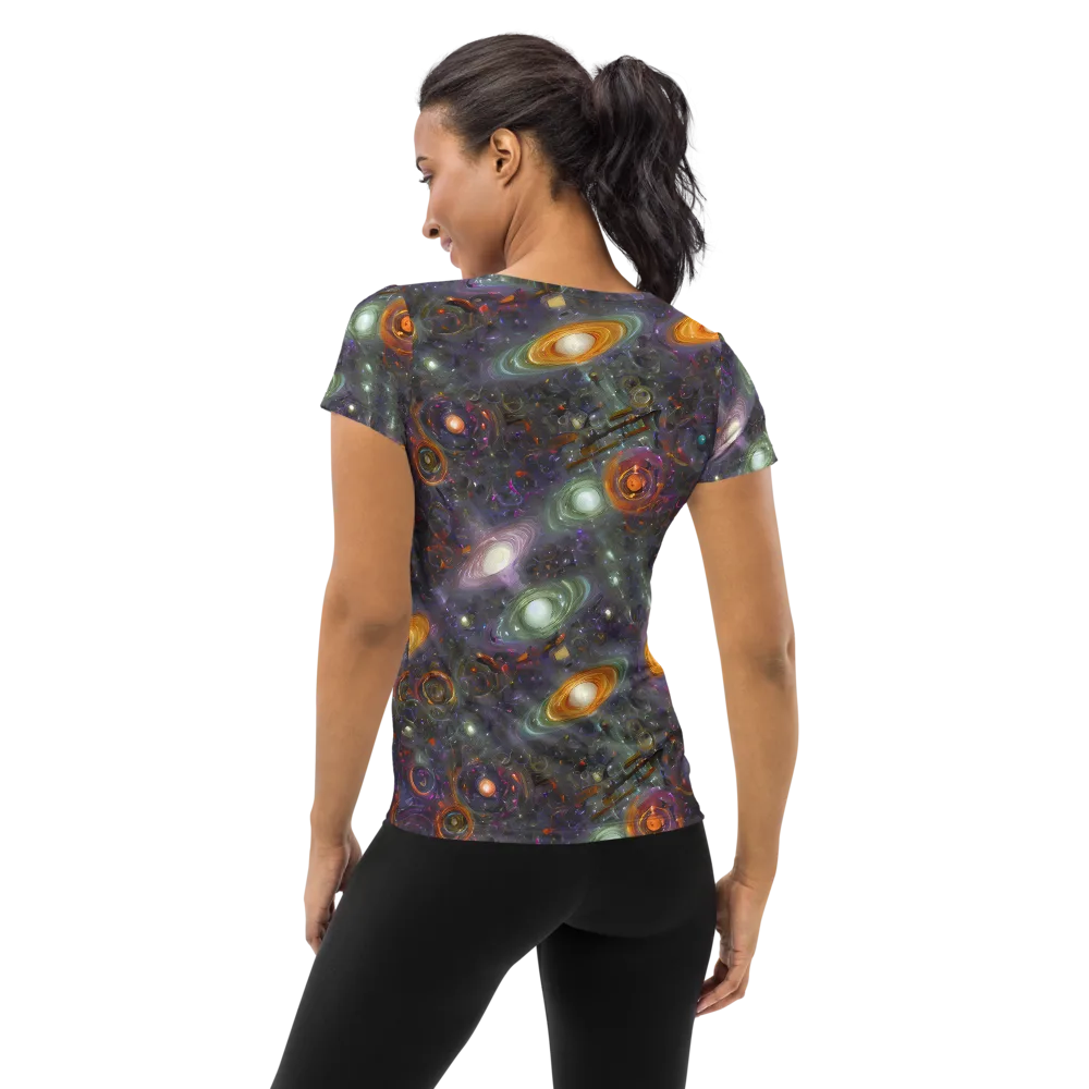 Nebula Bazaar on Women's Athletic T-Shirt — Back