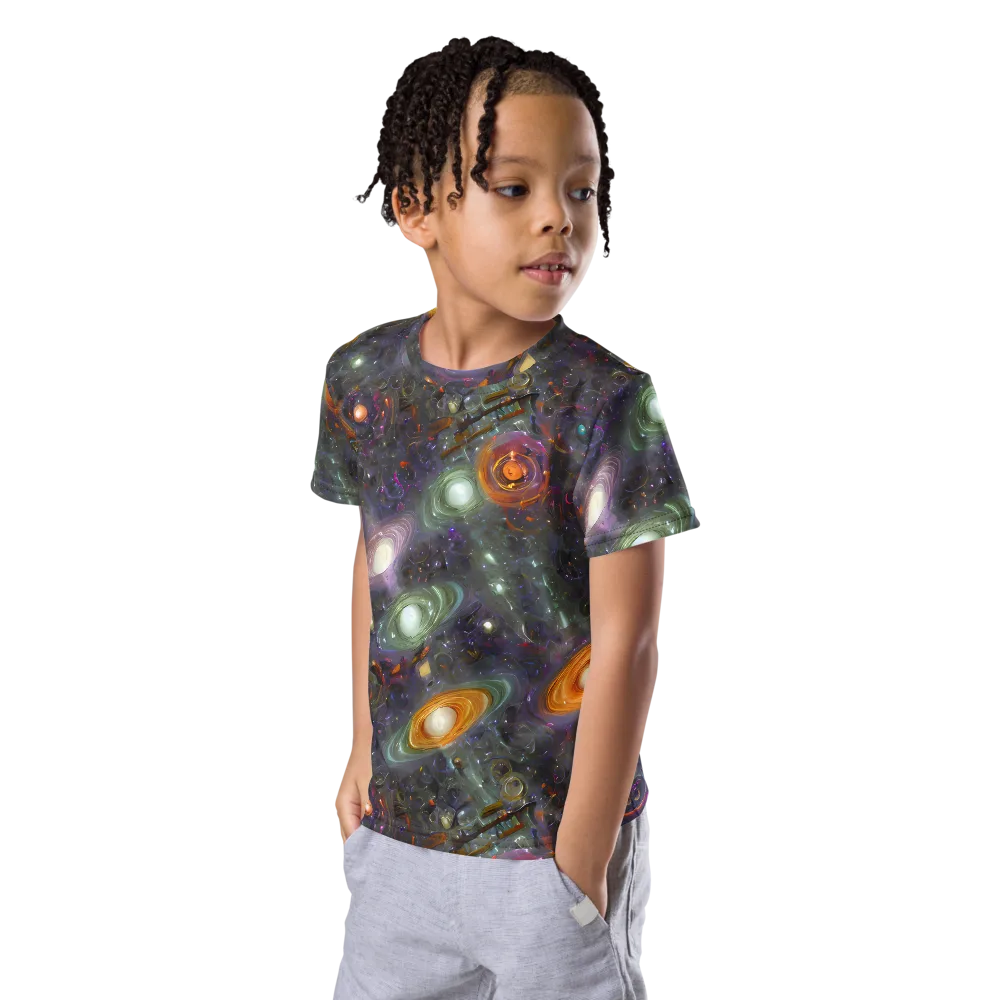 Nebula Bazaar on Kids Crew Neck T-Shirt — Left Front