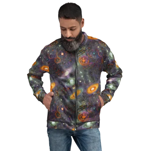 Nebula Bazaar on a Bomber Jacket