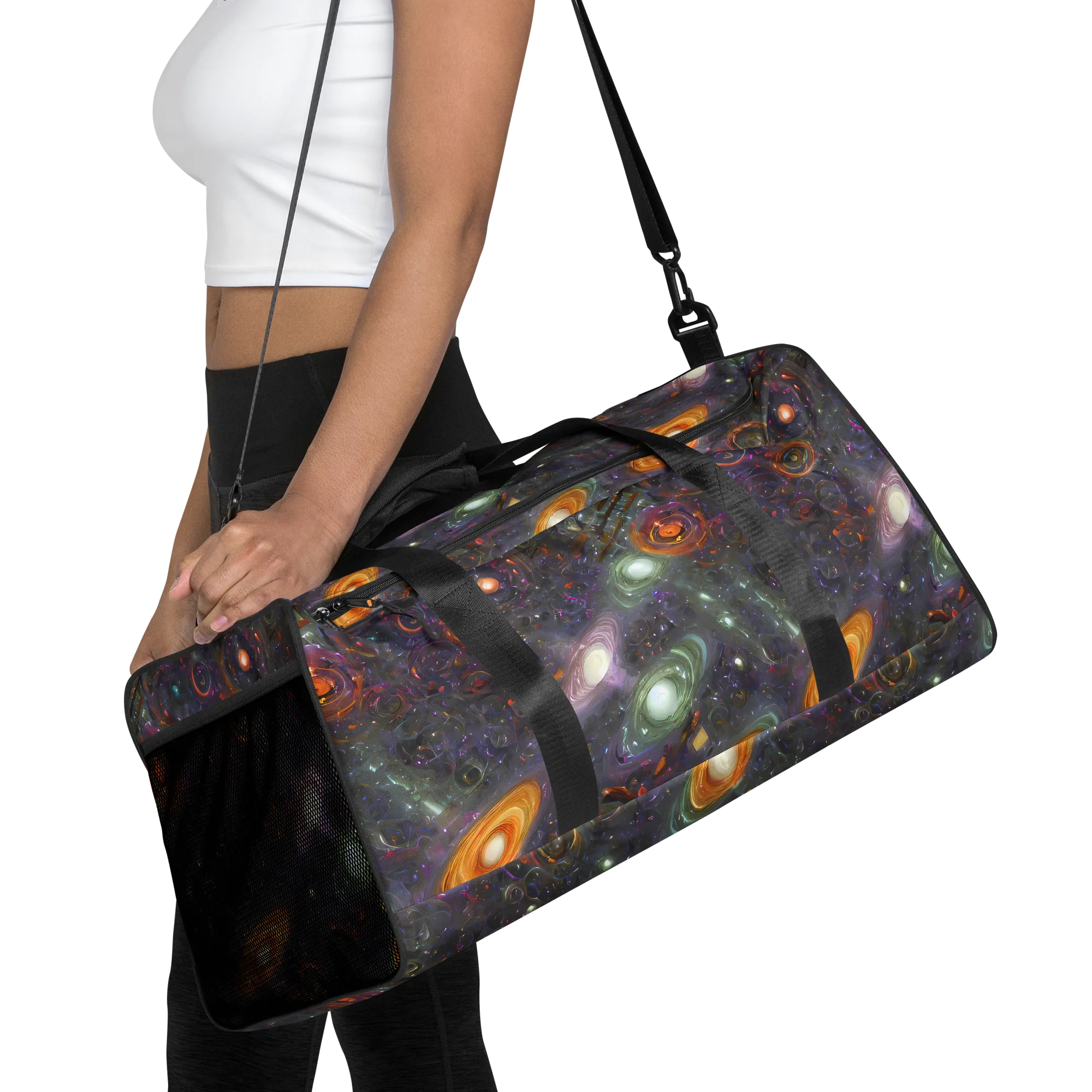 Nebula Bazaar on Duffle Bag — Front