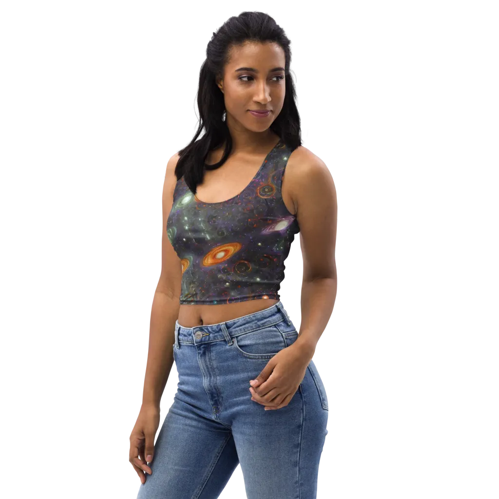 Nebula Bazaar on Crop Top — Left Front