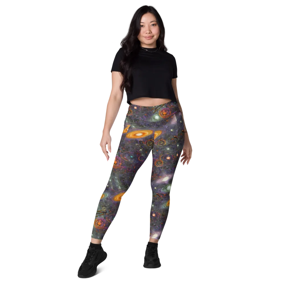 Nebula Bazaar on Leggings with Pockets — Front