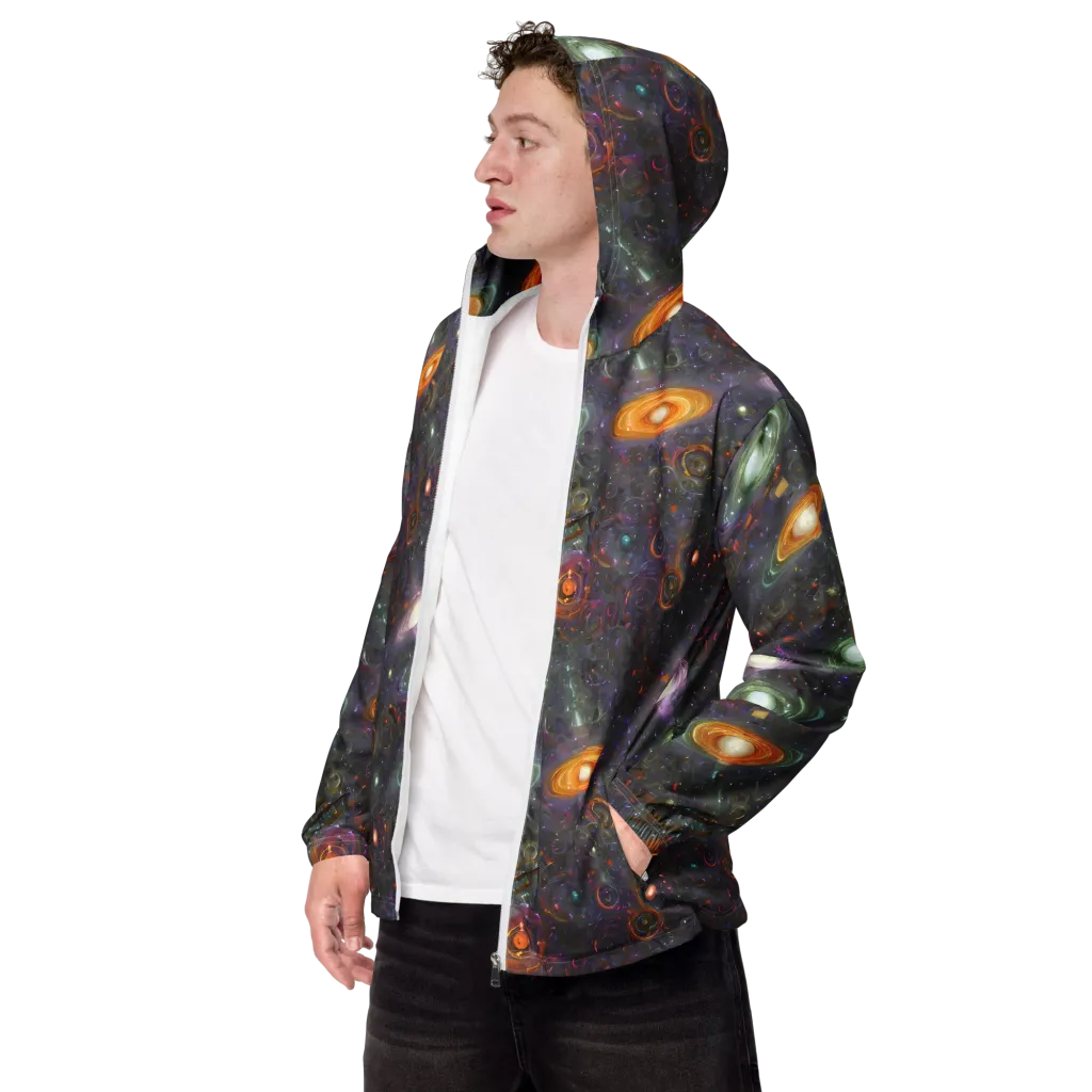 Nebula Bazaar on Men's Windbreaker — Left Front
