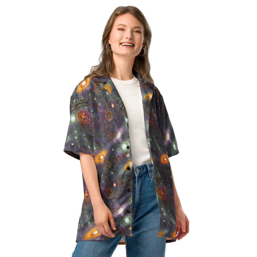 Nebula Bazaar on Button Shirt — Front