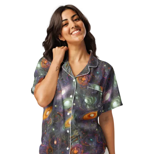 Nebula Bazaar on a Women's Short Sleeve Pajama Top