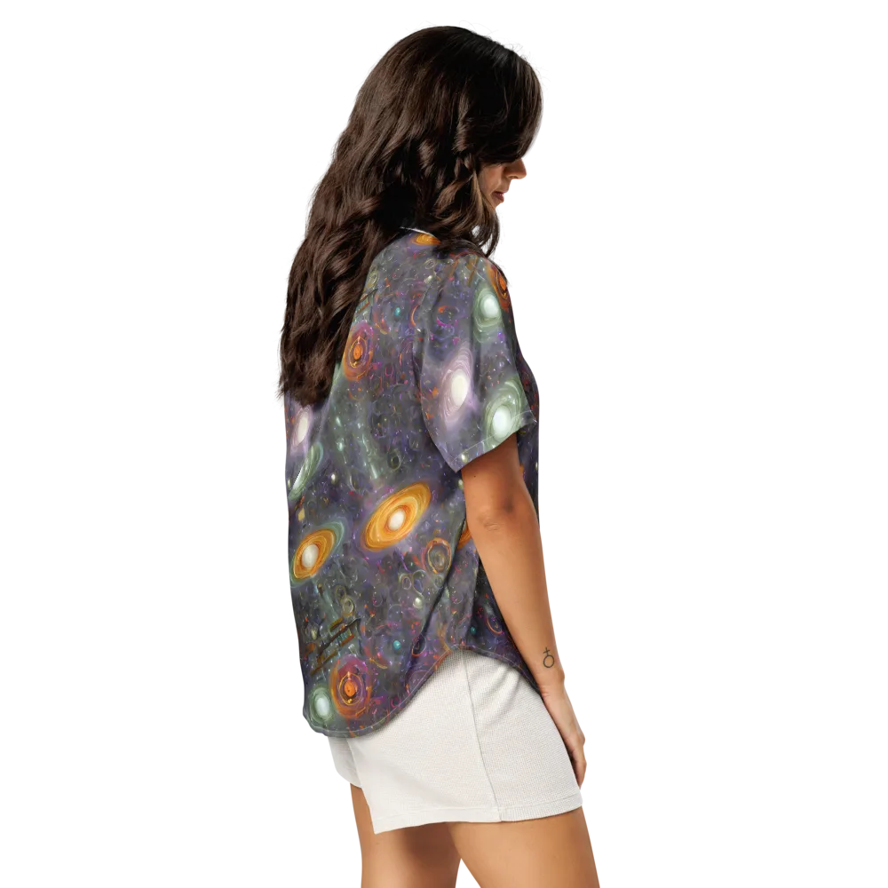Nebula Bazaar on Women's Short Sleeve Pajama Top — Right Back