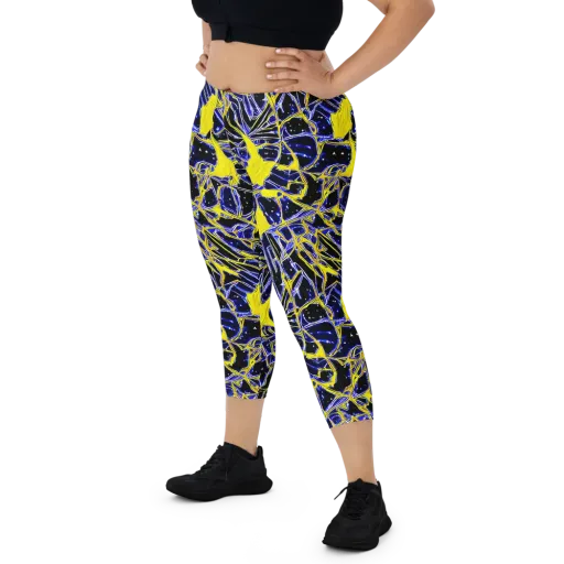 Ultramarine Shock on a Capri Leggings