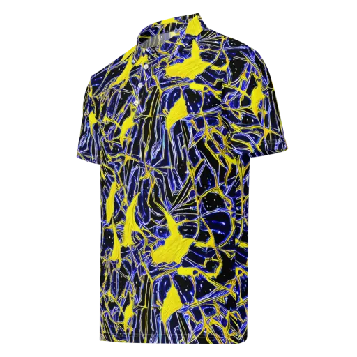 Ultramarine Shock on a Men's Slim Fit Polo Shirt