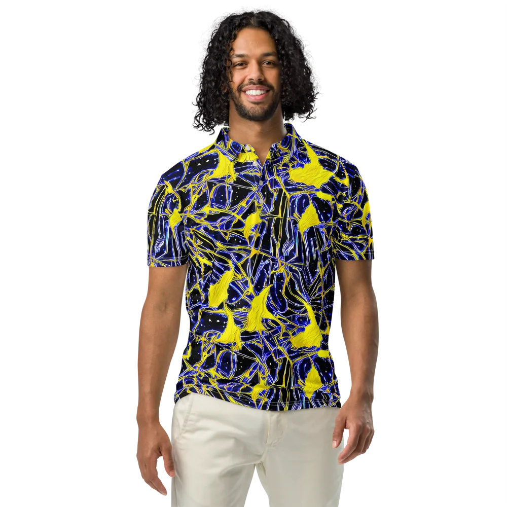 Ultramarine Shock on Men's Slim Fit Polo Shirt — Front