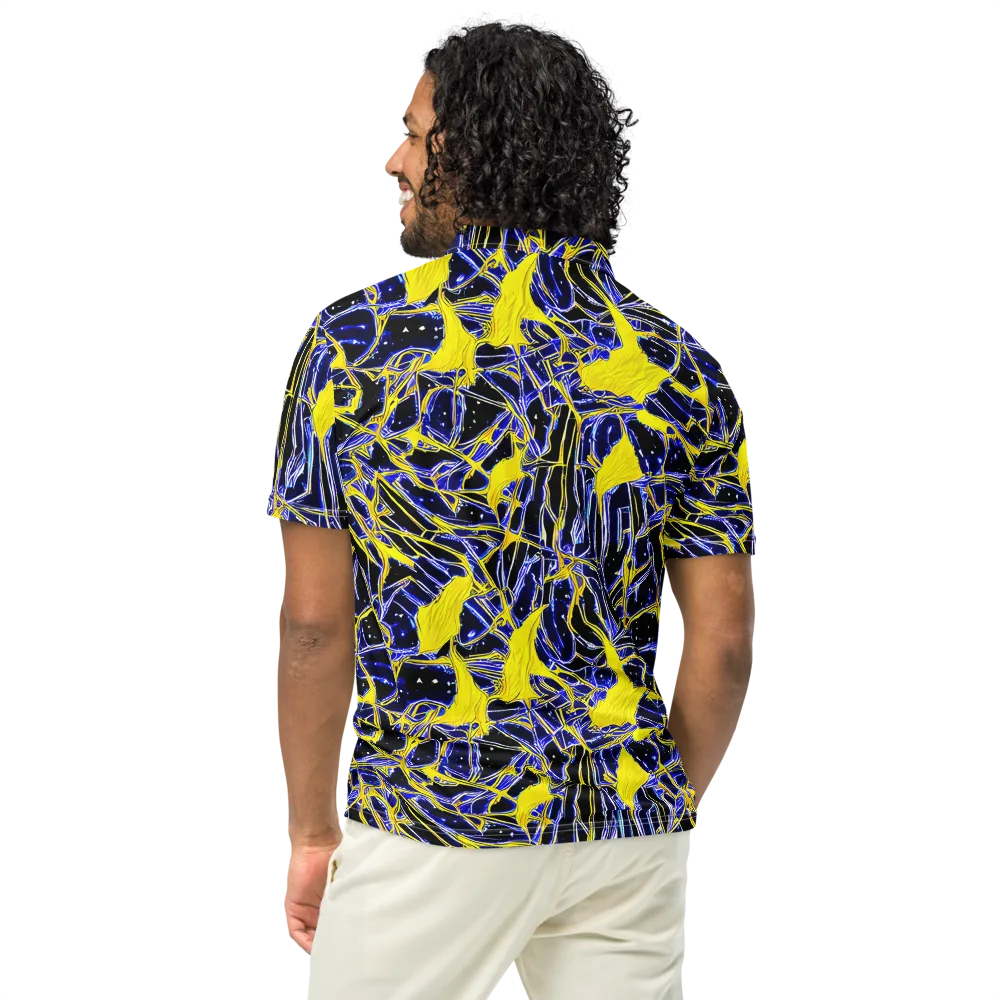 Ultramarine Shock on Men's Slim Fit Polo Shirt — Back