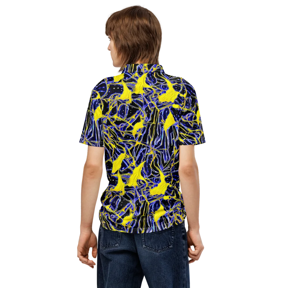 Ultramarine Shock on Men's Slim Fit Polo Shirt — Back