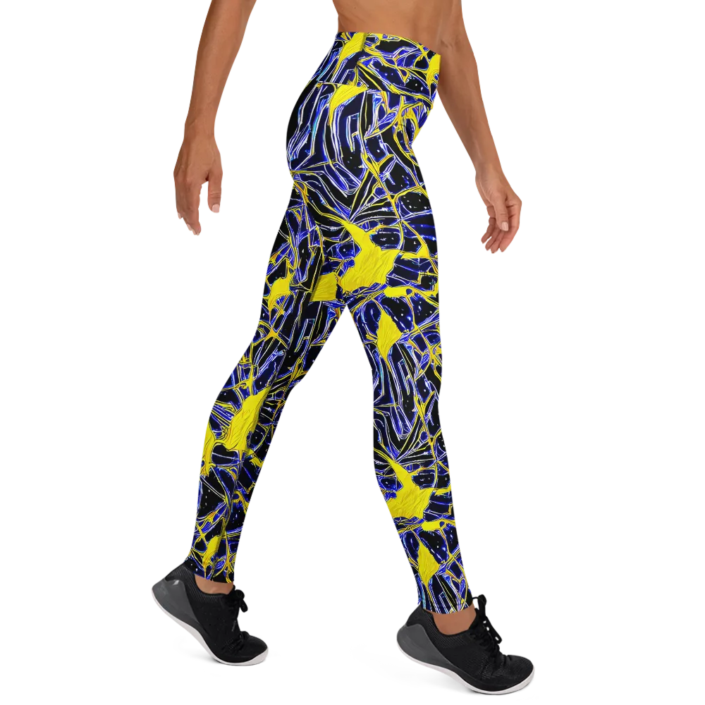 Ultramarine Shock on Yoga Leggings — Right