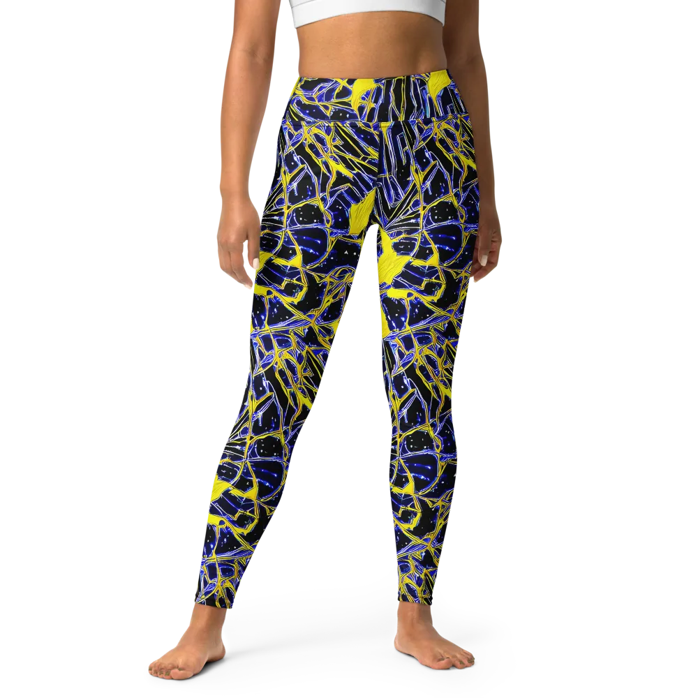 Ultramarine Shock on Yoga Leggings — Front