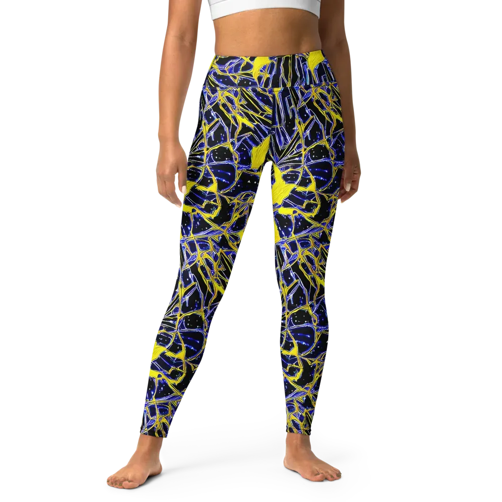 Ultramarine Shock on Yoga Leggings — Front