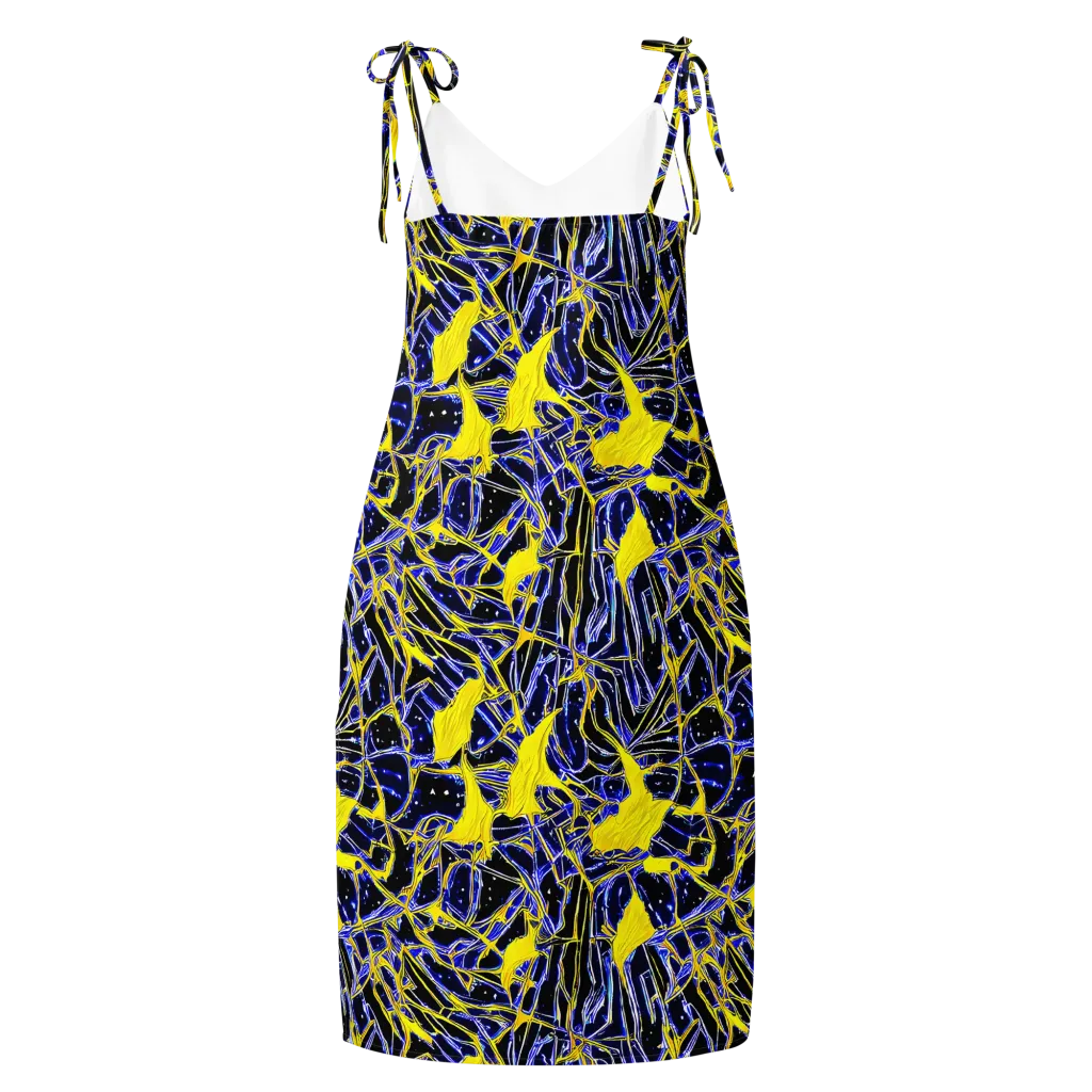 Ultramarine Shock on Slip Dress — Back