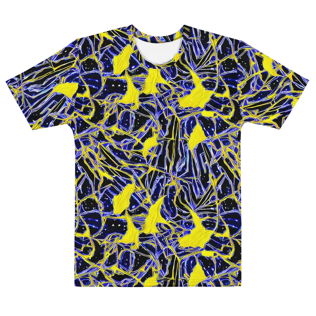 Ultramarine Shock on Men's Cotton Crew Neck T-Shirt — Front