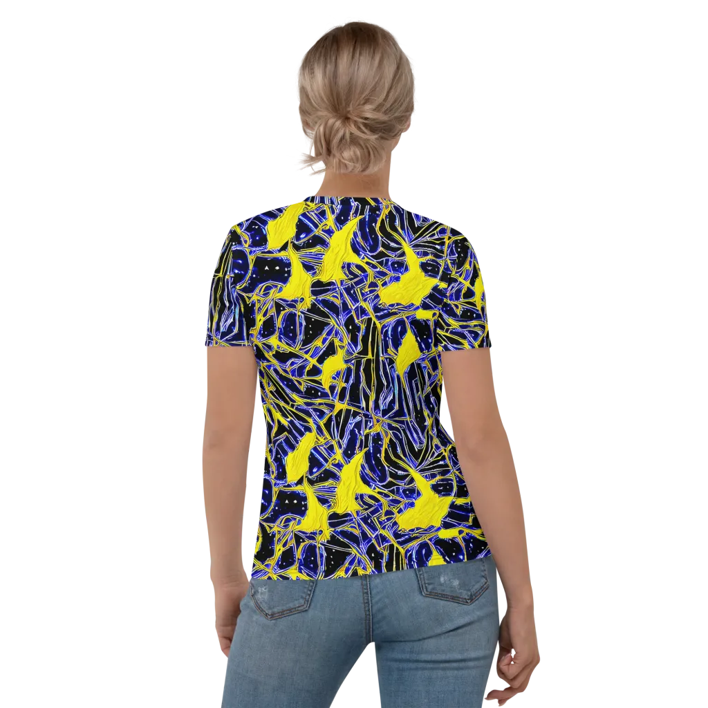 Ultramarine Shock on Women's Crew Neck T-Shirt — Back