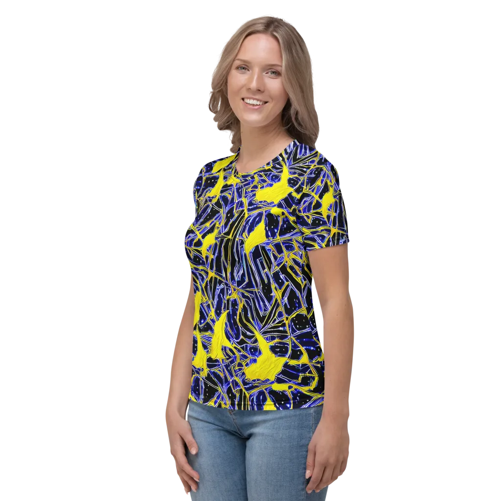 Ultramarine Shock on Women's Crew Neck T-Shirt — Left