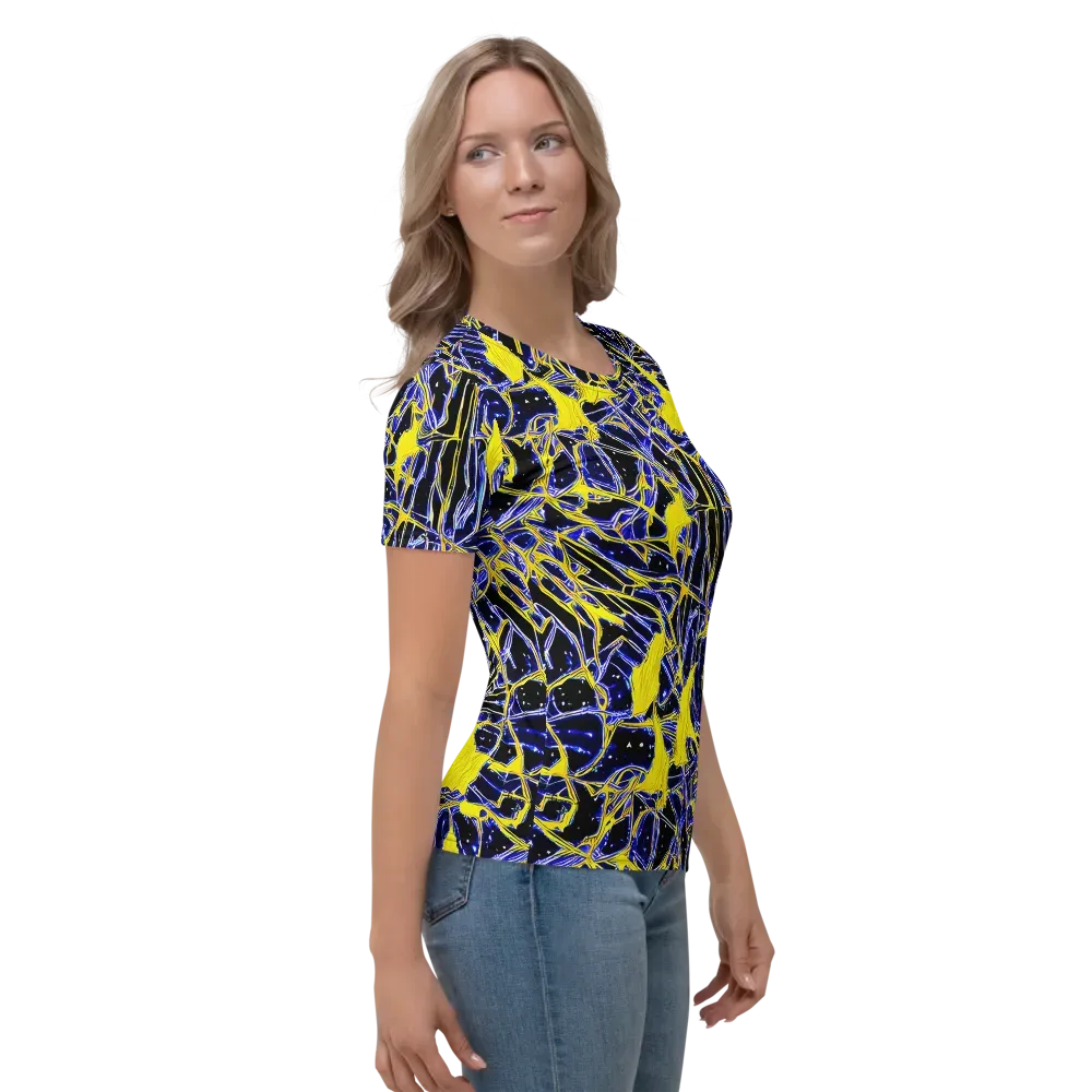 Ultramarine Shock on Women's Crew Neck T-Shirt — Right