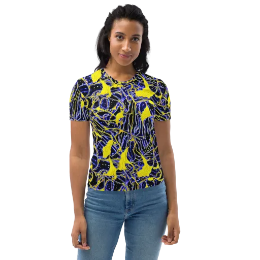 Ultramarine Shock on a Women's Crew Neck T-Shirt