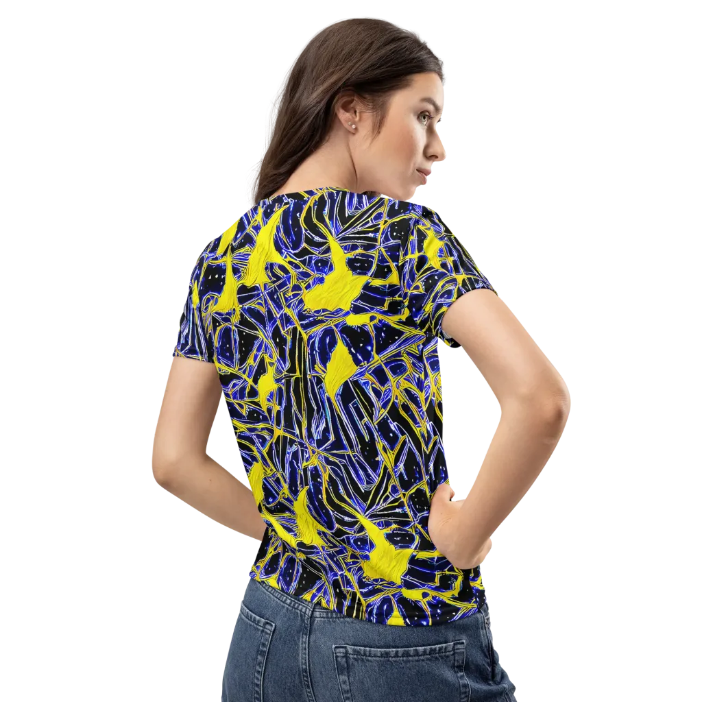 Ultramarine Shock on Women's Crew Neck T-Shirt — Back