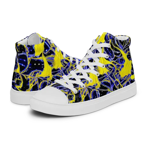 Ultramarine Shock on a Women's High Top Canvas Shoes