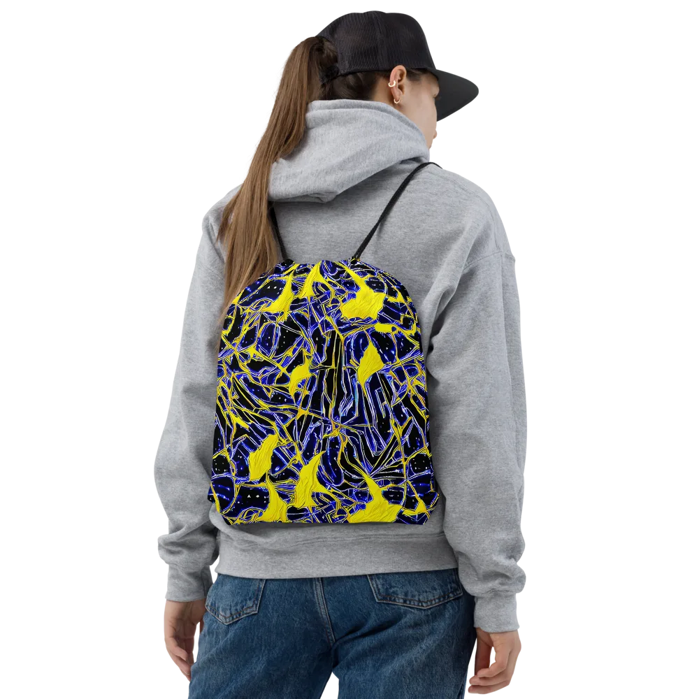 Ultramarine Shock on Drawstring Bag — Front