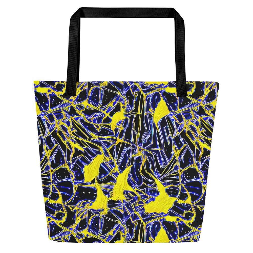 Ultramarine Shock on Large Tote Bag W/ Pocket — Front