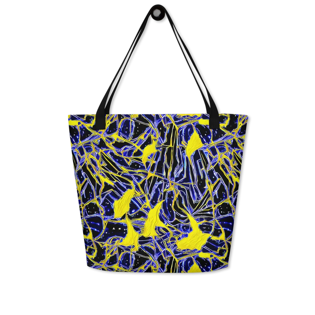 Ultramarine Shock on Large Tote Bag W/ Pocket — Front
