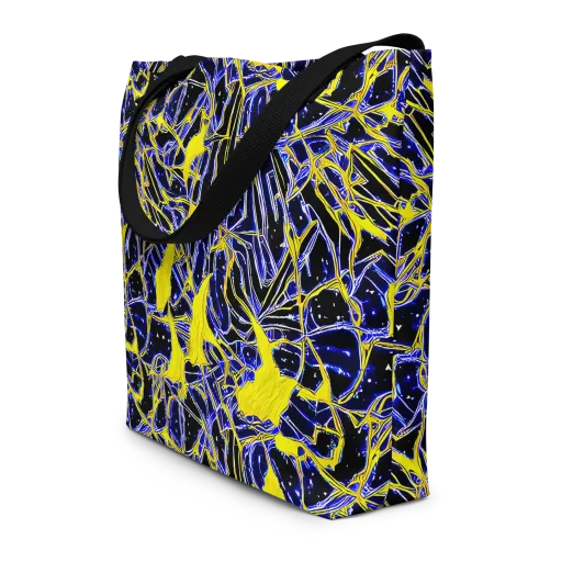 Ultramarine Shock on a Large Tote Bag W/ Pocket