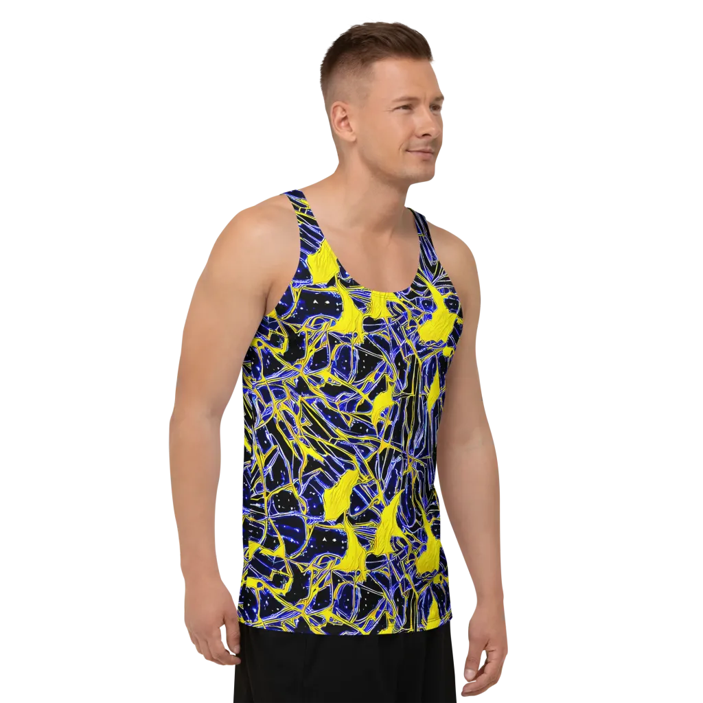 Ultramarine Shock on Men's Tank Top — Right Front