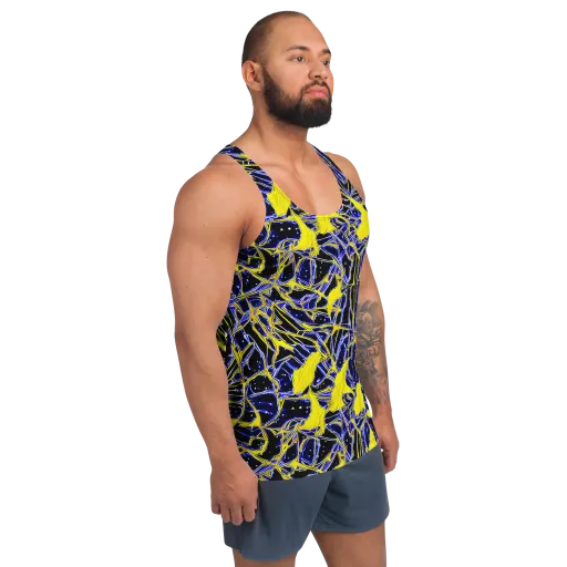 Ultramarine Shock on a Men's Tank Top