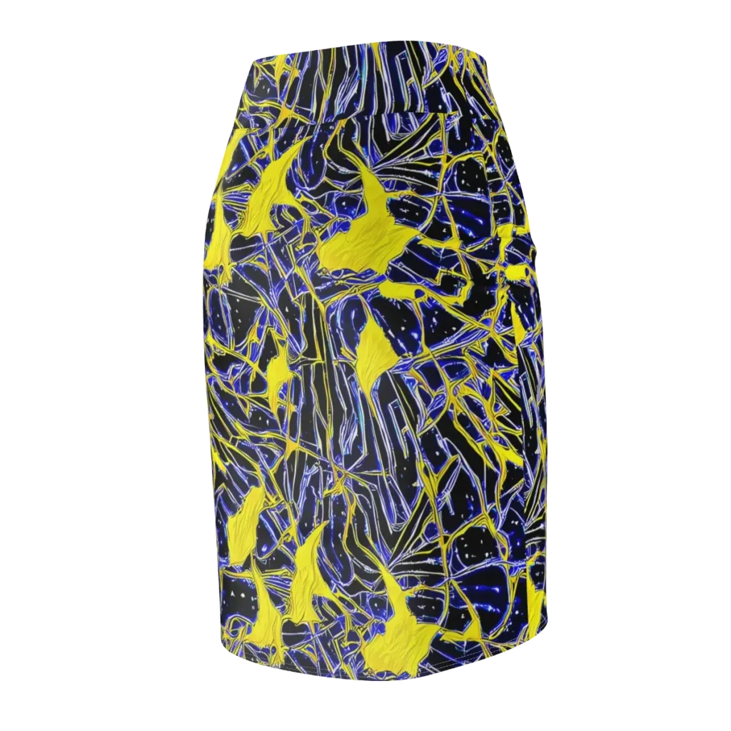 Ultramarine Shock on Pencil Skirt — Back Side