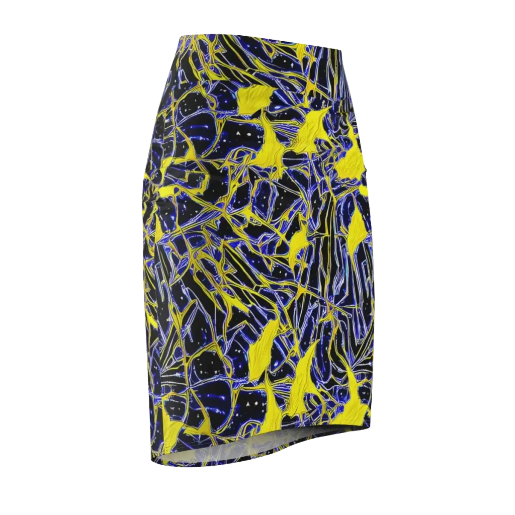 Ultramarine Shock on Pencil Skirt — Front Side