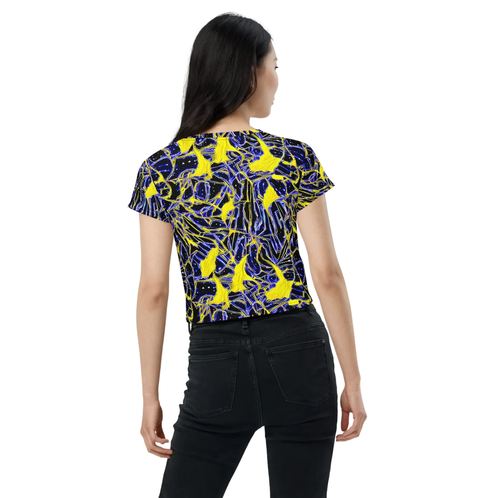 Ultramarine Shock on Crop Tee — Back