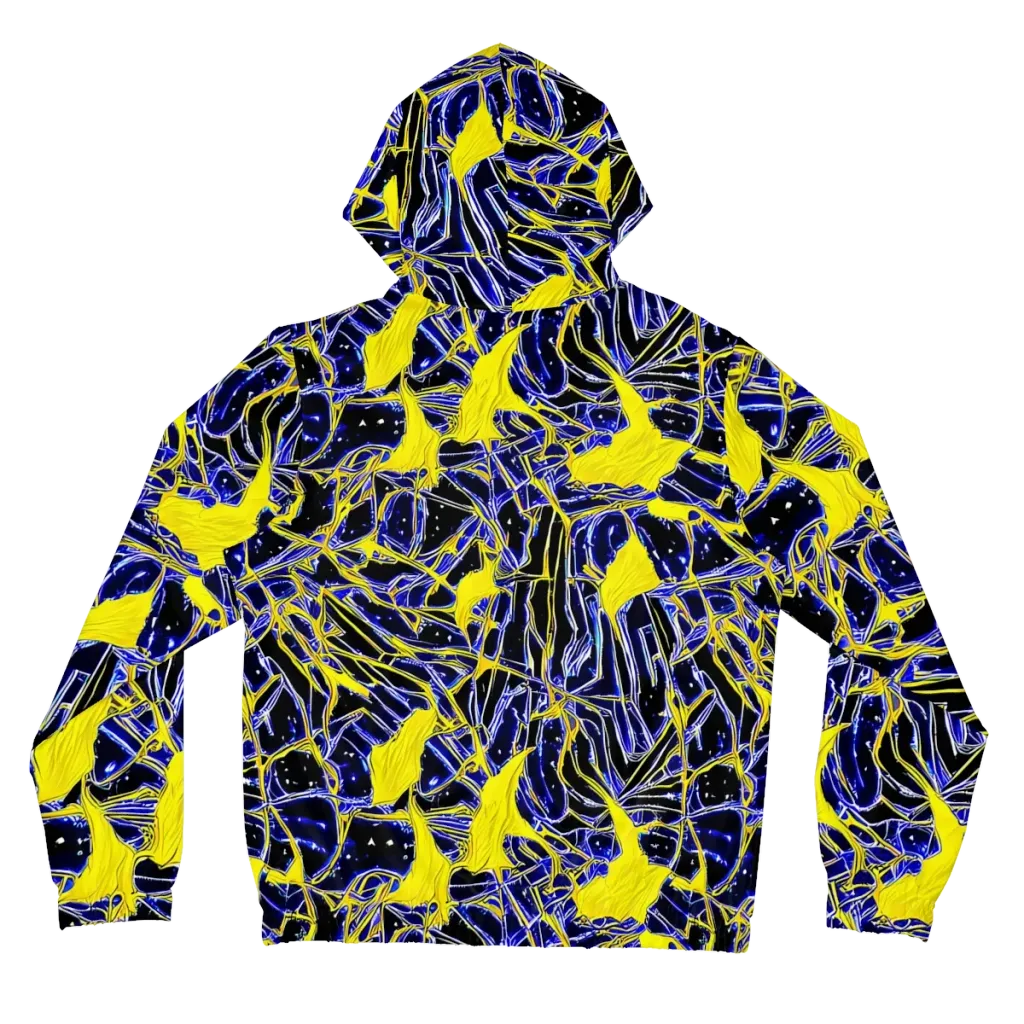 Ultramarine Shock on Women's Full-Zip Hoodie — Back