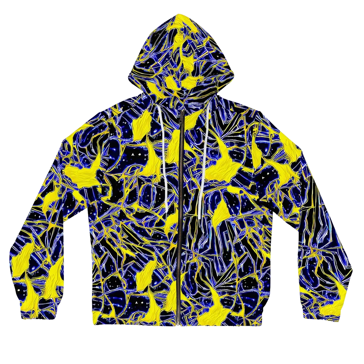 Ultramarine Shock on Women's Full-Zip Hoodie — Front