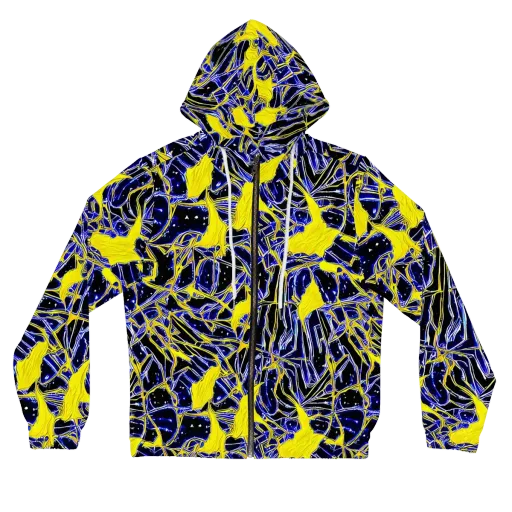 Ultramarine Shock on a Women's Full-Zip Hoodie