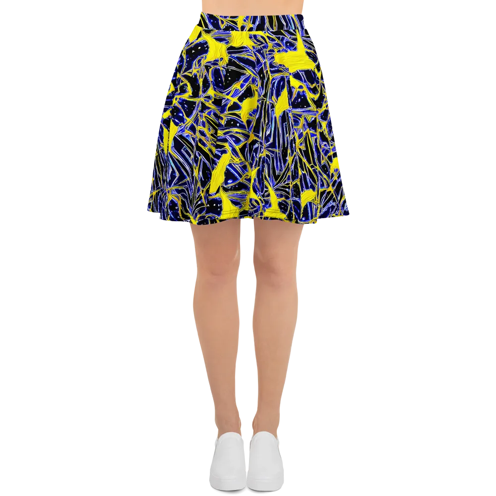 Ultramarine Shock on Skater Skirt — Front