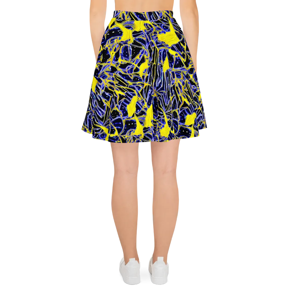 Ultramarine Shock on Skater Skirt — Back