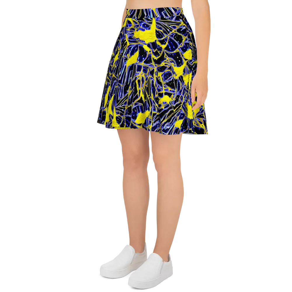 Ultramarine Shock on Skater Skirt — Left