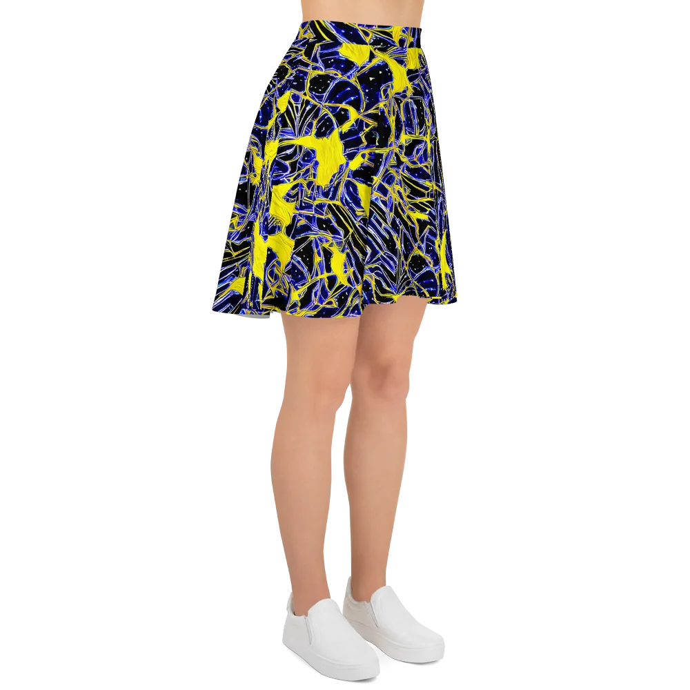 Ultramarine Shock on Skater Skirt — Right